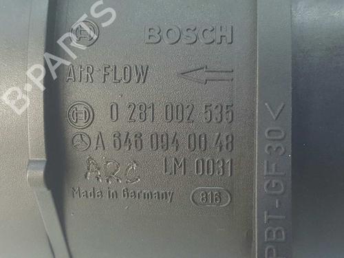 Mass air flow sensor MERCEDES-BENZ E-CLASS (W211) E 280 CDI (211.023) | BP3293077M95