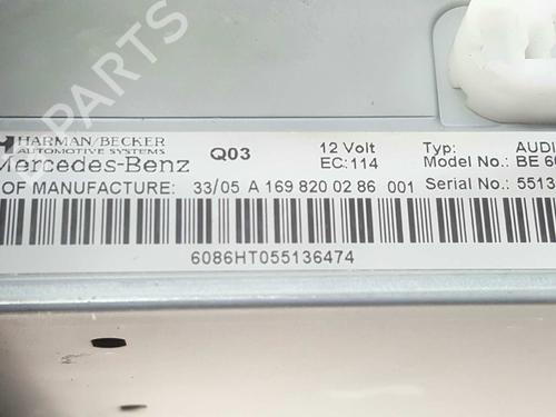 Radio MERCEDES-BENZ A-CLASS (W169) A 180 CDI (169.007, 169.307) | BP6458246E6 