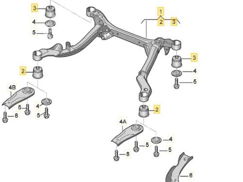Used Rear axle AUDI A6 C6 (4F2) 2.4 (177 hp) 16393033