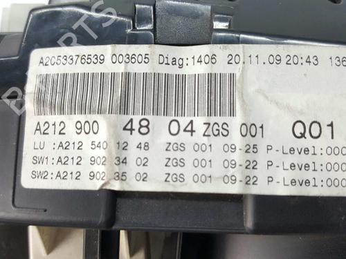 Instrument cluster MERCEDES-BENZ E-CLASS (W212) E 350 CGI (212.057) | BP2781832C47 