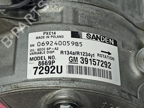 AC compressor OPEL ASTRA K (B16) 1.4 Turbo (68) | BP11178463M34