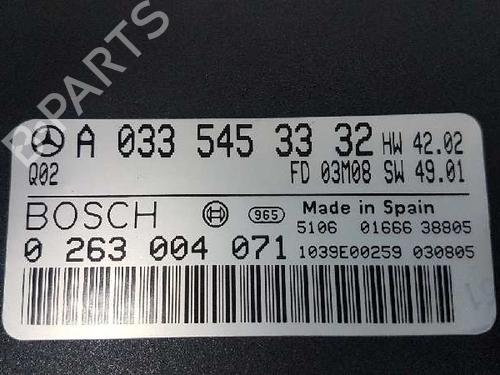 Electronic module MERCEDES-BENZ S-CLASS (W220, V220) S 320 CDI (220.025, 220.125) | BP2734019M83