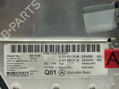 Radio MERCEDES-BENZ S-CLASS (W221, V221) S 320 CDI (221.022, 221.122) | BP10377767E6 