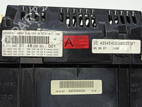 Instrument cluster MERCEDES-BENZ C-CLASS (W204) C 220 CDI (204.002) | BP15088849C47