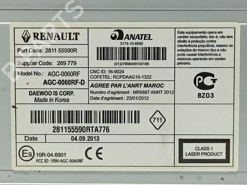 Radio RENAULT CAPTUR I (J5_, H5_) 1.5 dCi 90 (J5N4, J5M5, J5MW, J5M6, J5AL, J5AJ) | BP12318953E6