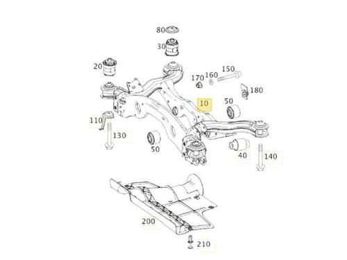 Used Rear axle MERCEDES-BENZ GLA-CLASS (X156) GLA 200 CDI / d (156.908) (136 hp) 24883638