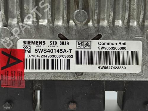 Engine control unit (ECU) PEUGEOT 307 (3A/C) 2.0 HDi 90 | BP29602027M57 