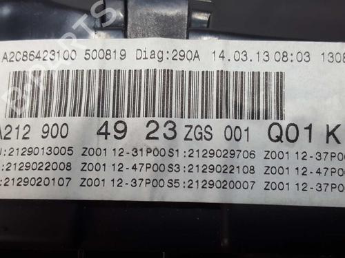 Instrument cluster MERCEDES-BENZ E-CLASS (W212) E 220 CDI / BlueTEC (212.001, 212.002) | BP2731460C47