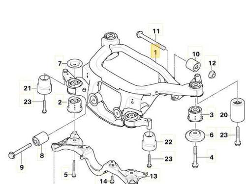 Used Rear axle BMW X3 (E83) xDrive 20 d (177 hp) 10637287