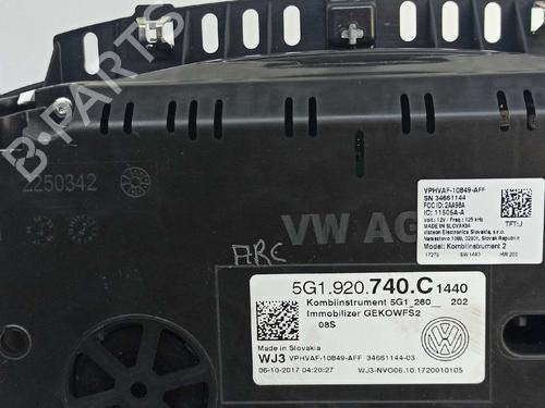 Instrument cluster VW GOLF VII (5G1, BQ1, BE1, BE2) 1.0 TSI | BP8318211C47 