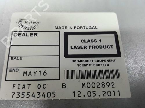 Radio FIAT BRAVO II (198_) 1.6 D Multijet (198AXL1B) | BP2768969E6
