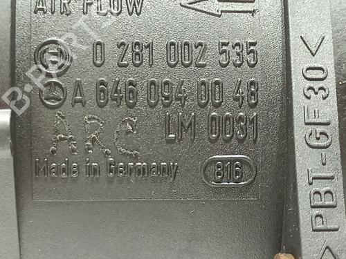 Mass air flow sensor MERCEDES-BENZ E-CLASS (W211) E 320 CDI (211.026) | BP11747698M95 