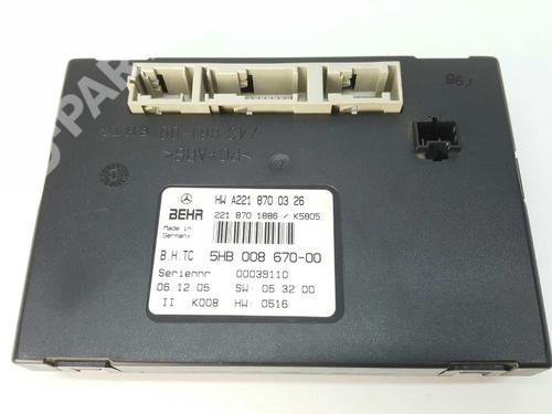 Used Electronic module MERCEDES-BENZ S-CLASS (W221, V221) S 320 CDI (221.022, 221.122) (235 hp) 6009273