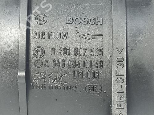 Mass air flow sensor MERCEDES-BENZ E-CLASS (W211) E 270 CDI (211.016) | BP11725772M95