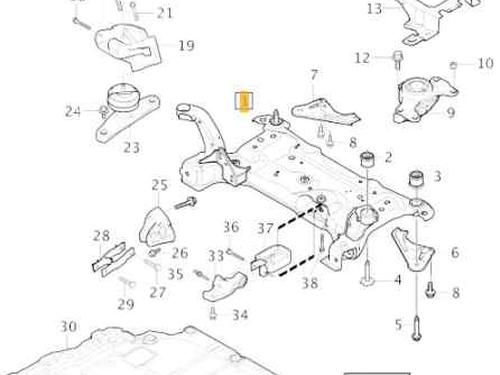 Used Subframe VOLVO V40 Hatchback (525) D3 (150 hp) 16389091