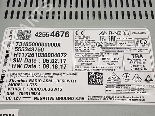 Radio OPEL ASTRA K (B16) 1.6 CDTi (68) | BP8589700E6 
