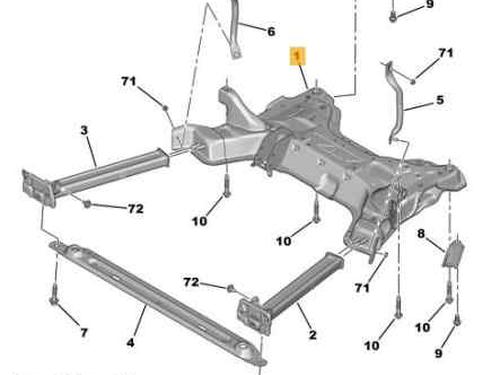 Used Subframe CITROËN C4 Picasso I MPV (UD_) 1.6 VTi 120 (120 hp) 29171157