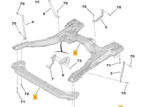 Used Subframe CITROËN JUMPY II Van 2.0 HDi 125 (128 hp) 29217407