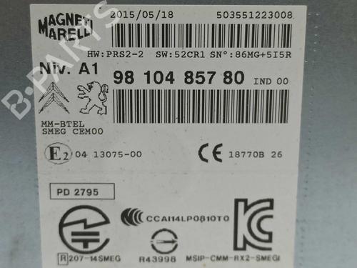 Radio CITROËN C4 Picasso II 1.6 BlueHDi 120 | BP9443624E6 