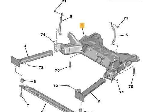 Vorderachsträger für CITROËN C4 I (LC_) 1.6 HDi (90 hp) 16395307