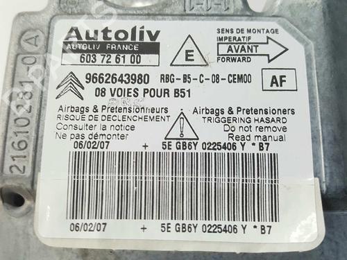 ECU airbags CITROËN C4 I (LC_) 1.6 HDi | BP7675753M53