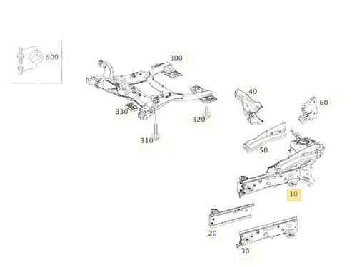 Subframe MERCEDES-BENZ B-CLASS Sports Tourer (W246, W242) B 200 CDI (246.201) | BP10697822M9 