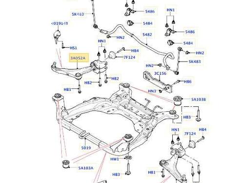 Used Subframe LAND ROVER RANGE ROVER EVOQUE (L538) 2.0 4x4 (240 hp) 16384041