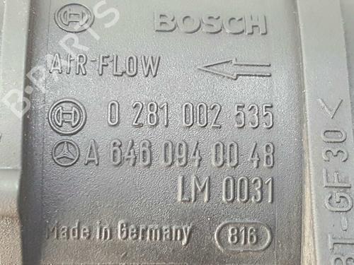 Mass air flow sensor MERCEDES-BENZ E-CLASS (W211) E 270 CDI (211.016) | BP4888300M95 