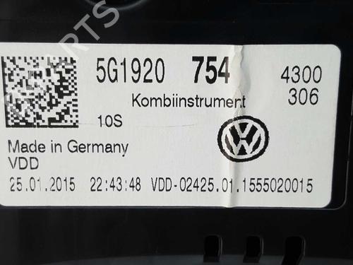 Instrument cluster VW GOLF VII (5G1, BQ1, BE1, BE2) 1.4 GTE Hybrid | BP4225275C47 