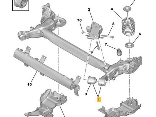 Used Rear axle CITROËN C3 Picasso (SH_) 1.6 HDI 90 (92 hp) 7110422