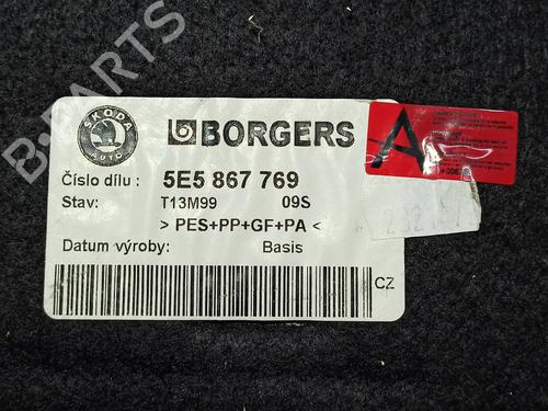 Rear parcel shelf SKODA OCTAVIA III Combi (5E5, 5E6) 1.6 TDI | BP18733544C85 