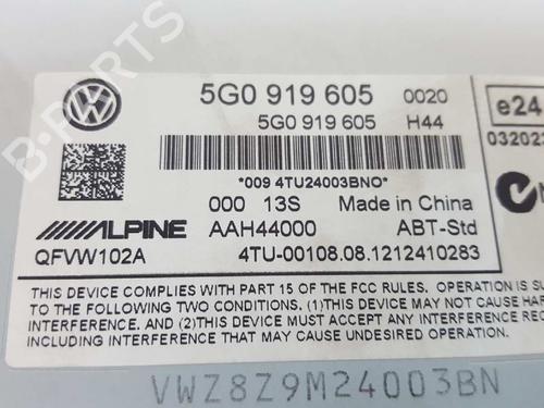 Radio VW GOLF VII (5G1, BQ1, BE1, BE2) 1.6 TDI | BP4193062E6 