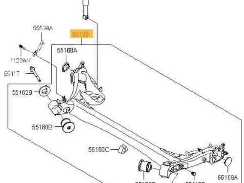 Used Rear axle KIA CARENS IV 1.7 CRDi (116 hp) 8854146