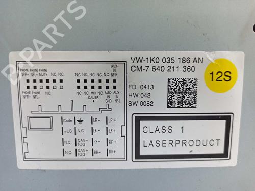 Radio VW GOLF VI Variant (AJ5) 1.6 TDI | BP9872153E6