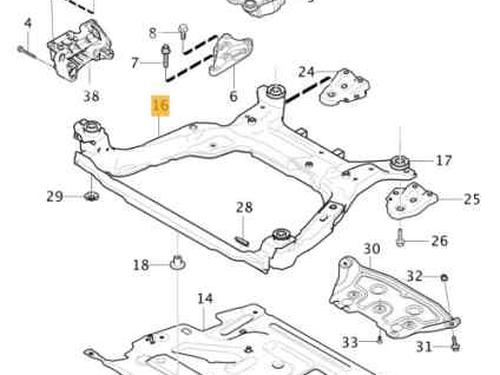 Used Subframe VOLVO S60 II (134) DRIVe / D2 (114 hp) 10193763