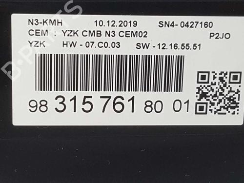 Instrument cluster OPEL CORSA F (P2JO) 1.2 (68) | BP9719793C47 