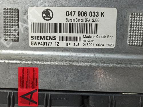 Engine control unit (ECU) SKODA FABIA I (6Y2) 1.4 | BP29601911M57