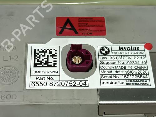Used Display monitor BMW 1 (F40) 118 d (150 hp) 27621726