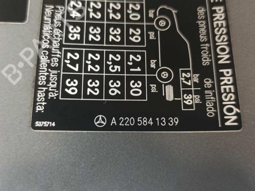 Klapa wlewu paliwa MERCEDES-BENZ S-CLASS (W220) S 320 CDI (220.025, 220.125) | BP7087962C131 