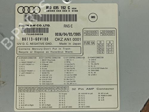 Electronic module AUDI A4 B6 (8E2) 2.5 TDI | BP15253556M83