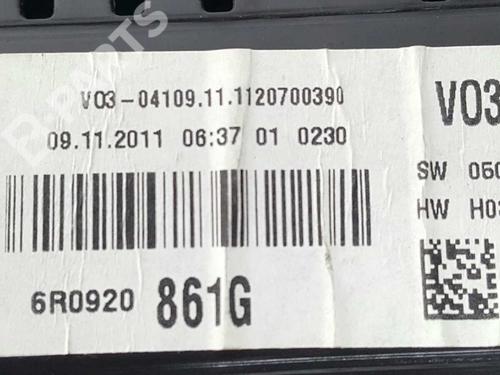 Instrument cluster VW POLO V (6R1, 6C1) 1.2 TDI | BP2993752C47 