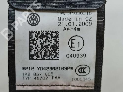 Rear right seatbelt VW SCIROCCO III (137, 138) 2.0 TFSI | BP8217629I28 