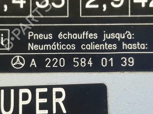 Fuel flap MERCEDES-BENZ S-CLASS (W220) S 500 (220.075, 220.175, 220.875) | BP5838489C131 