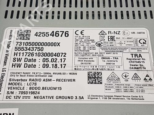 Radio OPEL ASTRA K (B16) 1.6 CDTi (68) | BP8589700E6 