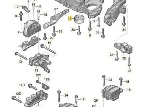 Used Subframe VW GOLF VI Variant (AJ5) 1.6 TDI (105 hp) 8677622