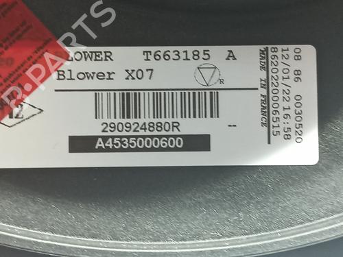 Heater blower motor SMART FORTWO Coupe (453)  | BP24185881M62