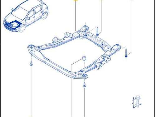 Used Subframe DACIA LOGAN II 1.5 dCi (90 hp) 29217409