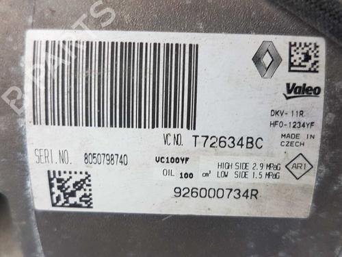 AC compressor RENAULT CLIO IV (BH_) 0.9 TCe 90 (BHNF, BHMA, BHMH, BHJK, BHJR) | BP4643897M34 