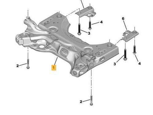 Used Subframe Subframe CITROËN JUMPY III Van (V_) 1.6 BlueHDi 115 (115 hp) 16384501 16384501