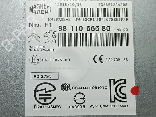 Electronic module PEUGEOT 2008 I (CU_) 1.6 BlueHDi 120 | BP30741020M83 